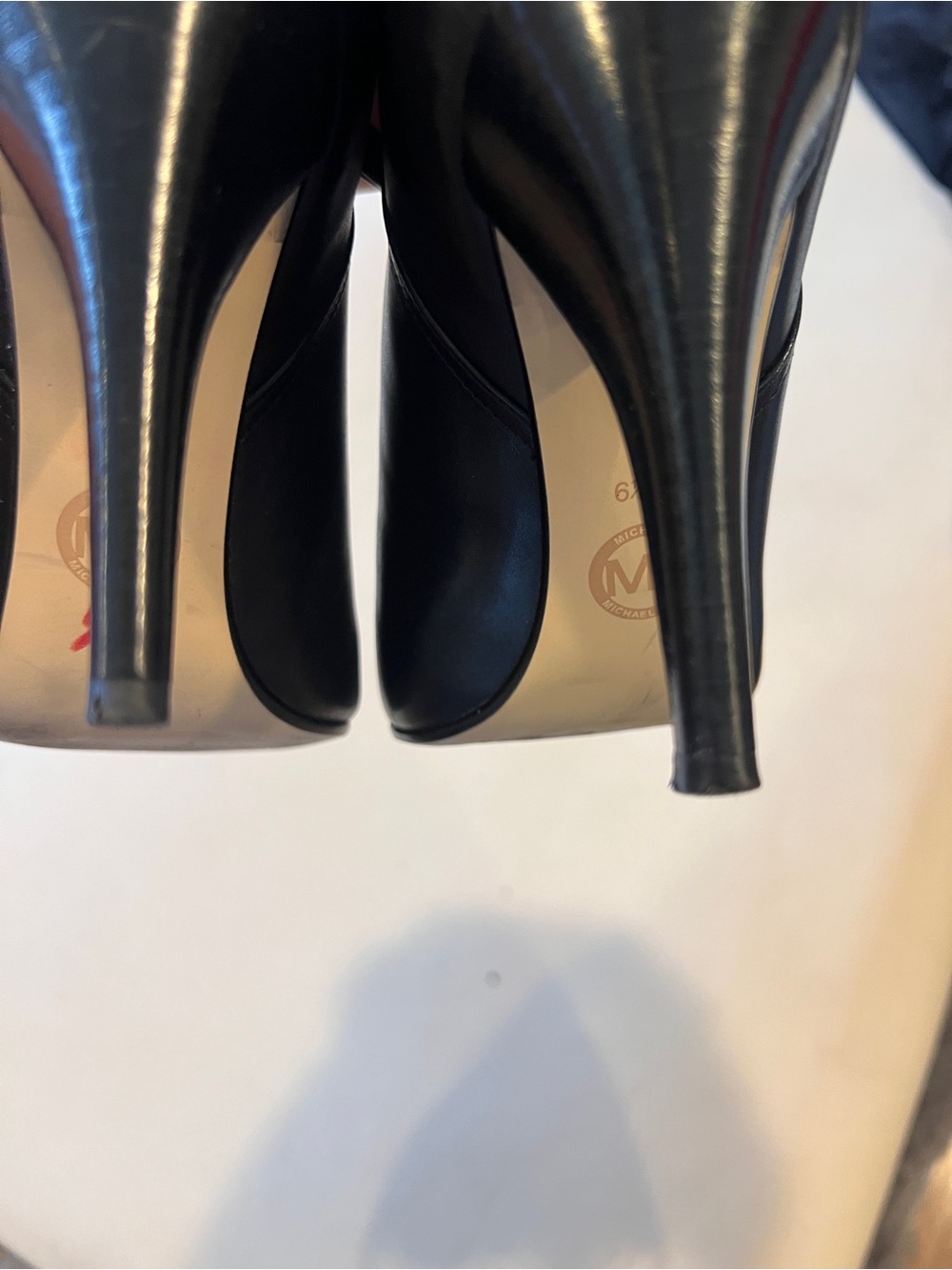 Michael Kors Black Leather Zip Front Stiletto Ankle Booties | Size 6.5 - Picture 7 of 7